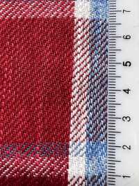 14447 Hank-KASE- 10s sarga slub cuadro madras de especificación[Textiles / Telas] SUNWELL Más fotos