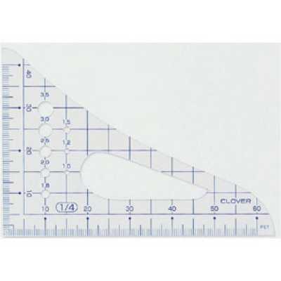 25015 Escala triangular de cuadrícula 1/4