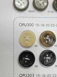 OPU300 Botón De 4 Agujeros Con Borde De Resina De Urea DAIYA BUTTON(DAIYA BUTTON) Subfoto