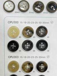 OPU300 Botón De 4 Agujeros Con Borde De Resina De Urea DAIYA BUTTON(DAIYA BUTTON) Subfoto