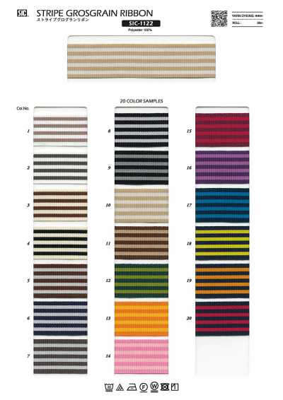 SIC-1122 Cinta de grosgrain a rayas