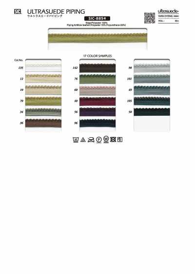 SIC-8854 Cinta para vivo Ultrasuede Aprox. 10 mm