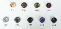 1527 Botones de poliéster de fabricación italiana para trajes y chaquetas