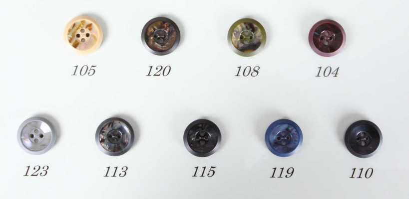 1527 Botones de poliéster de fabricación italiana para trajes y chaquetas