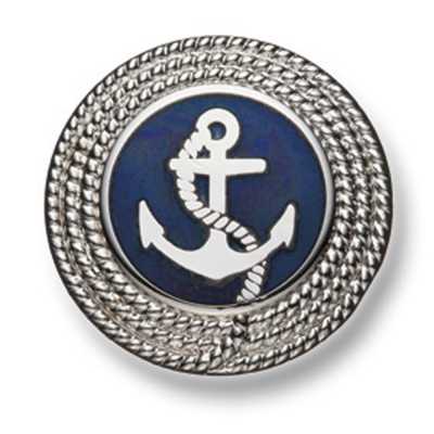 224 Botones metálicos fabricados en Japón para trajes y chaquetas, plata/azul marino