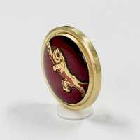 307 Botones Metálicos Para Trajes Y Chaquetas, Fabricados En Japón, En Dorado Y Rojo.[Botón] Subfoto