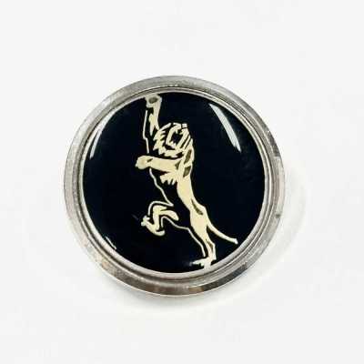 308 Botón metálico fabricado en Japón para trajes y chaquetas, plata/negro