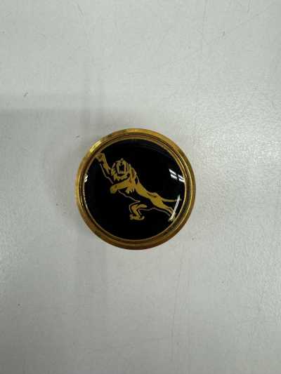 309 Botón metálico fabricado en Japón para trajes y chaquetas, con estampado de tigre negro y dorado