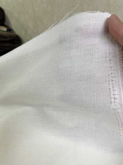 497 Entretela de lana en rollo crudo, blanco, fabricada en Japón