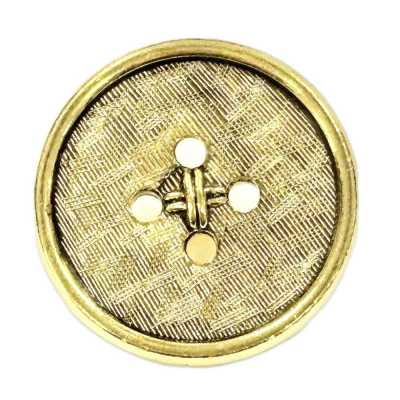 617 【Liquidación】Botón metálico fabricado en Japón para trajes y chaquetas, dorado