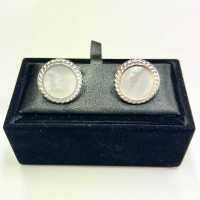 A-3-C Gemelos Formales De Plata Pura, Redondo De Plata Con Concha De Nácar[Accesorios Formales] Yamamoto(EXCY) Subfoto