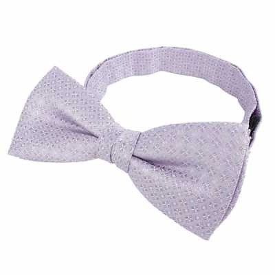 BF-112P Pajarita con pequeño estampado floral, seda, morado, fabricada en Japón