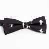 BF-CAT-BK Corbata De Mariposa Con Estampado De Seda Con Motivo De Gato Negro