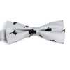 BF-CAT-GR Corbata De Mariposa Con Estampado De Seda Con Motivo De Gato Gris