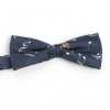 BF-JAZZ-NV Corbata de lazo estampada de seda Jazz azul marino