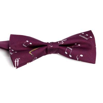 BF-JAZZ-WI Corbata de lazo estampada de seda Jazz Wine