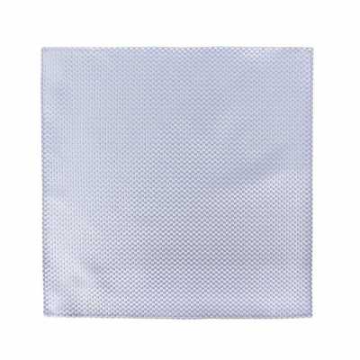 CF-27 Pañuelo de bolsillo jacquard hecho en Japón, patrón de cuadros, azul cielo