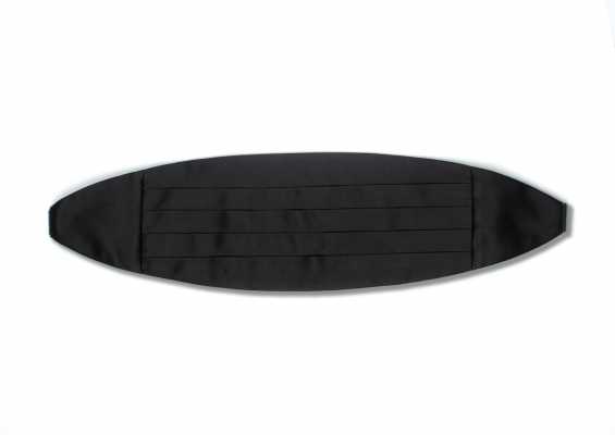 CM-106 Fajín de material premium, hecho con tejido de cara de seda, negro
