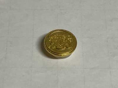 EX191 Botón metálico dorado fabricado en Japón para trajes y chaquetas