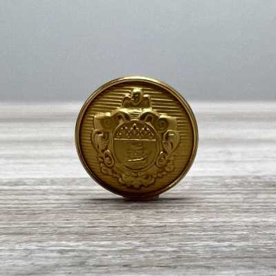 EX48 Botón metálico hecho en Japón para trajes y chaquetas, dorado