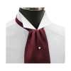 FAS-922 Corbata Ascot Rojo Vino Con Lunares Blancos