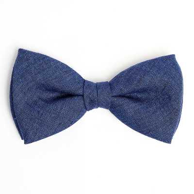 HBF-02 HARISSONS Pajarita de lino azul