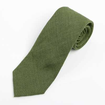 Corbata de lino verde Harissons