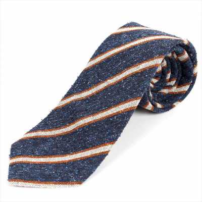 HVN-25 VANNERS Corbata regimental de seda nep azul marino