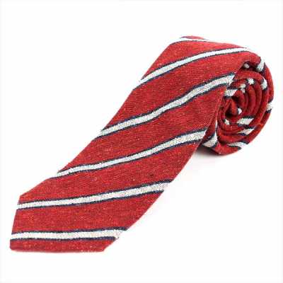 HVN-26 Corbata regimental de seda nep roja VANNERS