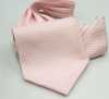 MS-401 Conjunto de corbata ascot anudada a mano y pañuelo de bolsillo rosa