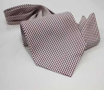 MS-402 Conjunto de corbata ascot anudada a mano y pañuelo de bolsillo, granate