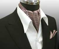 MS-5007 Conjunto De Corbata Y Pañuelo Ascot Atados A Mano A Cuadros Rosas[Accesorios Formales] Yamamoto(EXCY) Foto secundaria