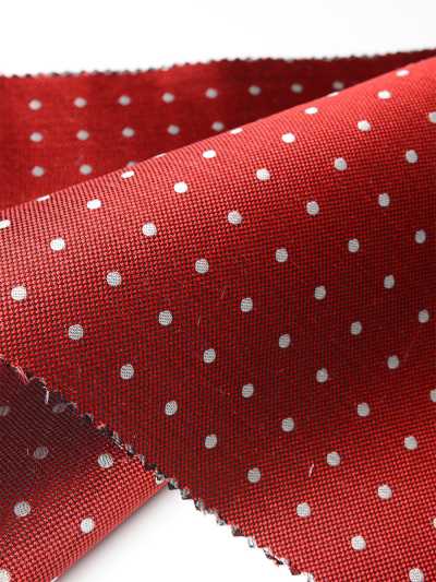 S-600 Tejido formal de lunares Yamanashi Fujiyoshida Rojo