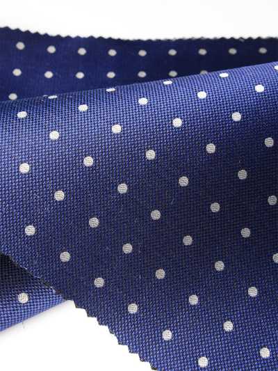 S-602 Tejido formal de estampado de lunares Yamanashi Fujiyoshida azul