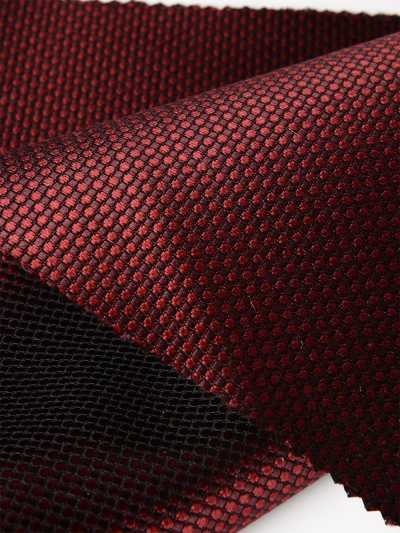 S-987 Tela formal con patrón piqué de Yamanashi Fujiyoshida, rojo vino