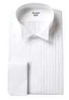 ST-1000 Camisa Formal Para Esmoquin, Camisa Con Cuello De Ala, Pecho Plisado, Alas Blancas