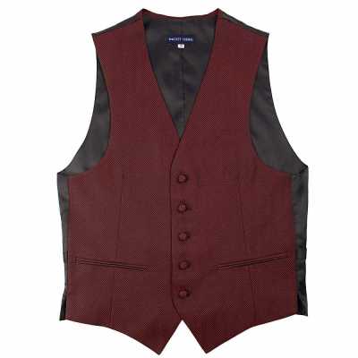 V-23 Chaleco formal hecho en Japón espiga burdeos