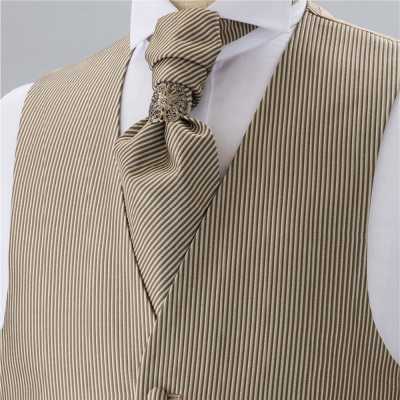 V-3004 Chaleco formal hecho en Japón a rayas doradas