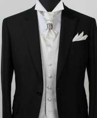 V-902 Chaleco Formal Seda Jacquard Pequeño Patrón Plata[Accesorios Formales] Yamamoto(EXCY) Subfoto