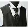 V-998B Chaleco Formal Hecho En Japón, Negro, Plateado, Pequeño