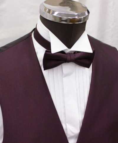 V-PU Chaleco formal fabricado en Japón liso morado
