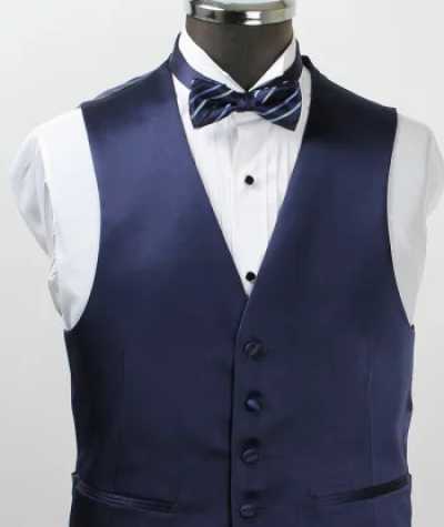 VANNERS-V-001 VANNERS chaleco formal liso azul marino