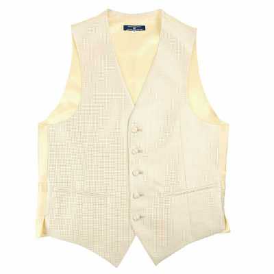 VANNERS-V-011 VANNERS Chaleco formal pata de gallo oro champán