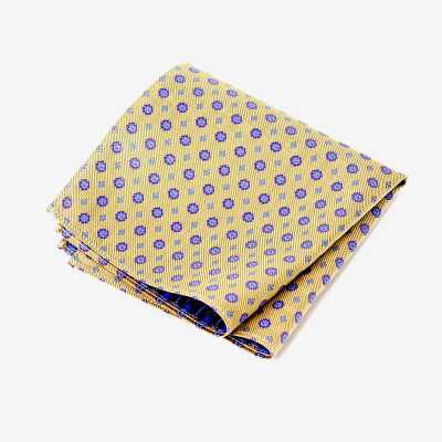 VCF-35 VANNERS Textil Usado Pañuelo De Bolsillo Patrón Amarillo