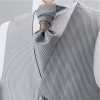 YT-3005 Made In Japan Jacquard Ascot Tie (Euro Tie) Rayas Gris