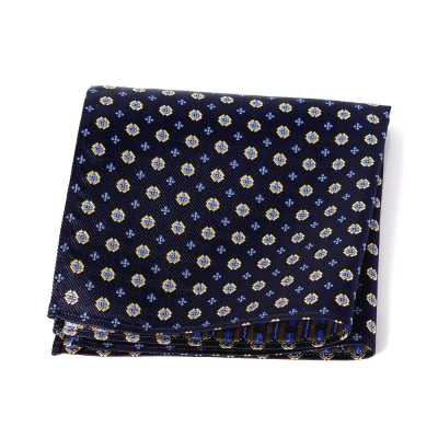 VCF-34 Pañuelo de bolsillo en tejido VANNERS, estampado, azul marino