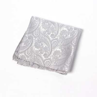 VCF-38 Pañuelo de bolsillo confeccionado con tejido VANNERS, cachemira, gris claro
