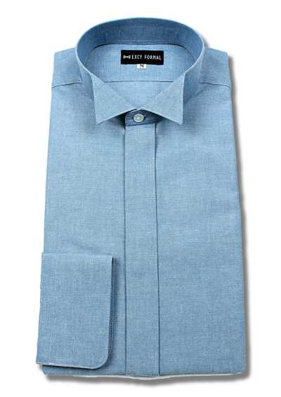 ST-511D Camisa vaquera con cuello ala