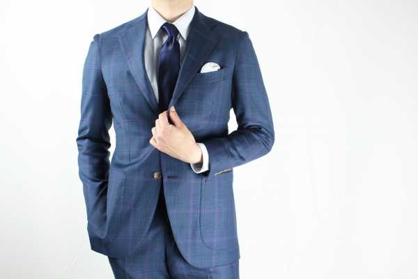 GXPSS1 Traje Sencillo Cuadros Azules Con Textil DORMEUIL