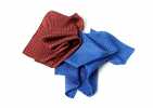 PNC-3 Pañuelo de cuello, seda estampada italiana, pequeño estampado floral, azul/rojo vino